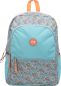 Preview: ANCOR Rucksack Classic FLOWERS 106138 blau/lachs 43x32x20cm