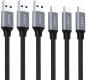 Preview: AUKEY ImpulseCable USB-A-to-C bl. CB-CMD1 3 Pack 1.0 m Nylon Alu