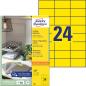 Preview: AVERY ZWECKFORM Etiketten 37x70mm 3451-10 gelb, perm. 10 Blatt/24 Stk.