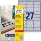 Preview: AVERY ZWECKFORM Typenschild-Labels 63,5x29,6mm L6011-20 silber 540Stk./20Bl.