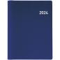 Preview: BIELLA Taschenagenda Rex Wire-O 2024 25773050024U blau, 1W/2S, 10,1x14,2cm