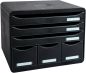 Preview: BIELLA Ablagebox STOREBOX A4+ 30671402BIDU schwarz, 6 Schubladen