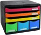 Preview: BIELLA Ablagebox STOREBOX A4+ 30679802BIDU schwarz/Harlekin, 6 Schubl.