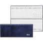 Preview: BIELLA Pultkalender Seplana Wire-2024 88371050024U blau, 1W/2S, 29,8x11,7cm