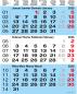 Preview: CALENDARIA 3-Monats-Wandkalender 2025 783036204581 blau 31x40cm