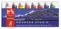 Preview: CARAN D'ACHE Deckfarbe Gouache 2001.408 8 Farben Pinsel