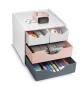 Preview: CEP Schubladenbox MyCube Mineral 1032111681 4 Schubl. weiss/grau/pink