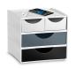 Preview: CEP Schubladenbox MyCube Mineral 1032112611 4 Schubl. weiss/grau/schwarz