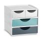 Preview: CEP Schubladenbox MyCube Riviera 1032112961 4 Schubl. weiss/grau/mint