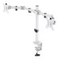 Preview: DELTACO Dual monitor desk arm GAM-040-W 13-32 inch screens White