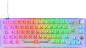 Preview: DELTACO TKL Gaming Keyboard mech GAM-160-T-CH transparent RGB CH-Layout