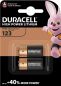 Preview: DURACELL Photobatterie Specialty Ultra CR123 B2 DL123A, CR123A, 3V 2 Stück