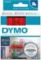 Preview: DYMO Schriftband D1 S0720970 schwarz/rot 24mm/7m