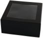 Preview: ELCO Geschenkbox m. grossem Fenster 82115.11 schwarz, 22x22x10cm 5 Stk.