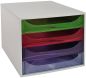 Preview: EXACOMPTA Schubladenbox 228699D ECOBOX 4 Schubladen, transp.