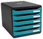 Preview: EXACOMPTA Schubladenbox SKANDI A4+ 30934D Big Box, 5 Schubl., blau