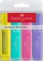 Preview: FABER-CASTELL Textliner 1546 Pastell 154610 rosé, flieder, aquamarin,gelb