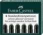 Preview: FABER-CASTELL Tintenpatrone 185507 schwarz 6 Stück