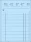 Preview: FAVORIT Mehrzweckbuch D/F/I A5 8113OK blau/weiss 50x2 Blatt