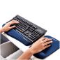 Preview: FELLOWES Mausmatte Plushtouch 9287302 blau, mit Handgelenkauflage