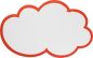 Preview: FRANKEN Moderationskarte Wolke UMZ W 25x42cm, weiss,roter Rand