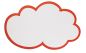 Preview: FRANKEN Moderationskarte Wolke UMZ W 25x42cm, weiss,roter Rand