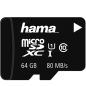 Preview: HAMA MicroSDXC 64GB 108077 Class 10 UHS-I 22MB/s,Adapter