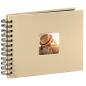 Preview: HAMA Spiralalbum Fine Art 113675 240x170mm, taupe 25 Blatt