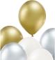 Preview: I AM CREATIVE Ballons Metallic Mix 27cm 1000-1058 creme, gold, silber 20 Stück