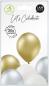 Preview: I AM CREATIVE Ballons Metallic Mix 27cm 1000-1058 creme, gold, silber 20 Stück