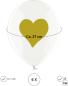 Preview: I AM CREATIVE Ballons goldenes Herz 27cm 1000-1059 transparent 6 Stück