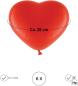 Preview: I AM CREATIVE Ballons Herz 27cm 1000-1073 rot 6 Stück