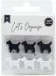 Preview: I AM CREATIVE Magnet Hund Let`s Organize MAA4035.53 schwarz, weiss 6 Stück