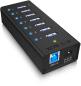 Preview: Icy box 7 port hub usb 3.0 ib-ac618 robust alluminium black - Icy-box-ib-ac618-4250078160182-04