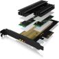 Preview: ICY BOX PCIe-Karte, 1x M.2 SATA III IB-PCI215M2-HSL 1x M.2 PCIe PCIe 4.0 FP+LP