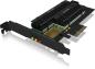 Preview: ICY BOX PCIe-Karte, 1x M.2 SATA III IB-PCI215M2-HSL 1x M.2 PCIe PCIe 4.0 FP+LP