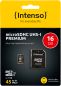 Preview: INTENSO Micro SDHC Card PREMIUM 16GB 3423470 with adapter, UHS-I