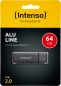 Preview: INTENSO USB Stick Alu Line 64GB 3521491 USB 2.0 antracite