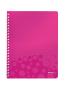 Preview: LEITZ Spiralbuch WOW PP A4 46370023 pink 80 Blatt