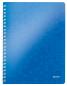 Preview: LEITZ Spiralbuch WOW PP A4 46370036 blau 80 Blatt