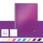 Preview: LEITZ Spiralbuch WOW PP A4 46370062 violett 80 Blatt