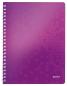 Preview: LEITZ Spiralbuch WOW PP A4 46370062 violett 80 Blatt