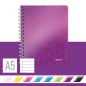 Preview: LEITZ Spiralbuch WOW PP A5 46390062 violett 80 Blatt