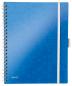 Preview: LEITZ Spiralbuch WOW A4 46440036 blau