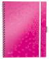 Preview: LEITZ Spiralbuch WOW PP A4 46450023 pink 80 Blatt