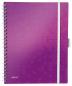 Preview: LEITZ Spiralbuch WOW PP A4 46450062 violett 80 Blatt