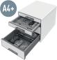 Preview: LEITZ Schubladenbox WOW Cube A4 5213-20-26 weiss/rot, 4 Schubladen