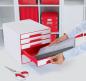 Preview: LEITZ Schubladenbox WOW Cube A4 5214-20-26 weiss/rot, 5 Schubladen