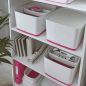 Preview: LEITZ MyBox Gross, mit Deckel 18lt 52161023 weiss/pink