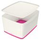 Preview: LEITZ MyBox Gross, mit Deckel 18lt 52161023 weiss/pink